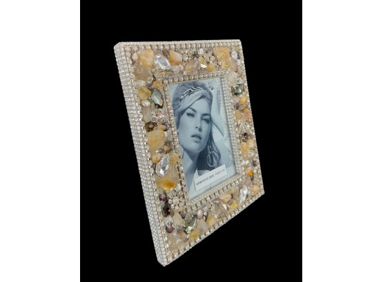 Rock Crystal, Shell And Swarovski 5 X 7' Picture Frame