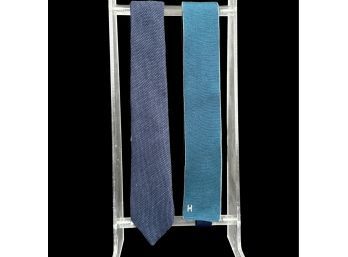 Hermes And Ralph Lauren Purple Label Knit Ties