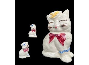 Shawnee Puss 'n Boots Cookie Jar With Salt & Pepper (McCoy Style)