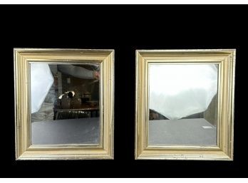 Gilt Frame Wall Mirrors, Pair 14 X 16'