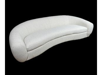 Vladimir Kagan Style Curved Sofa In Boucle, 97'