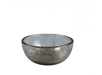 Murano Light Amber Glass Bullicante Bowl By Carlo Scarpa