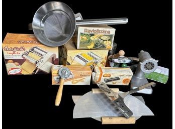 Large Assortment Of Pasta Making And Chefware