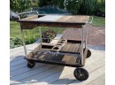 Gloster Teak Outdoor Cocktail Cart On Wheels