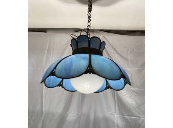 Beautiful Stained Glass Tiffany Style Blue Ceiling Pendant