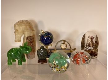 Misc. Paperweights And Desk Or Mantel Top Objects