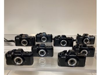 Lot Of 8 Vintage Pentax Auto-110 16 Mm Film Cameras