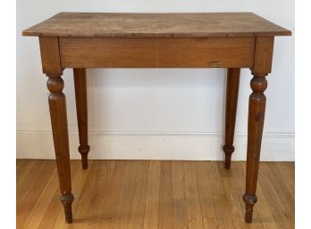 Early American Turned Leg, Pine Desk