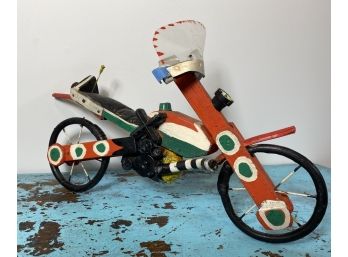 Outsider Or Primitive Art Model Motorcycle