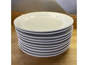 Ten White McNicol Chargers Plates
