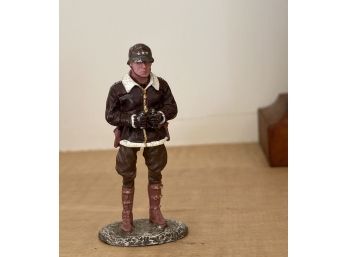 General George Patton Metal Figurine In Leather Bomber Jacket
