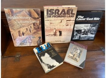 5 Reference/ Coffee Table Books On Israel, Holocaust, And Immigration