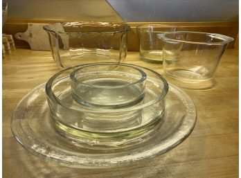 Assorted Clear Glass Serve And Bake Wear