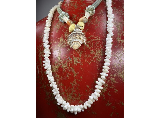Vintage Trifari Long White Faux Coral Necklace