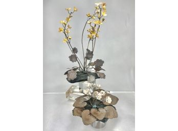 Ikebana Zen - Microcosm Magic - Vintage Metal And Enamel Floral Arrangements -