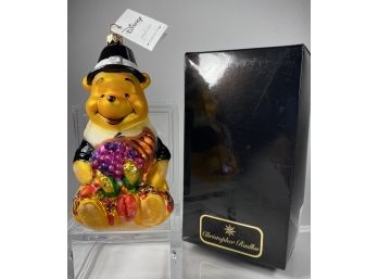 Christopher Radko Winnie The Pooh At Thanksgiving Ornament New In Box