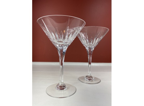 Pair Of Crystal Martini Glasses