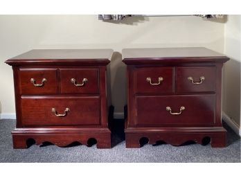 Pair Of Thomasville Impressions - 3 Drawer Nightstands