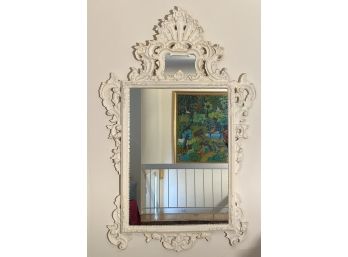Large White Rococo Style Mirror