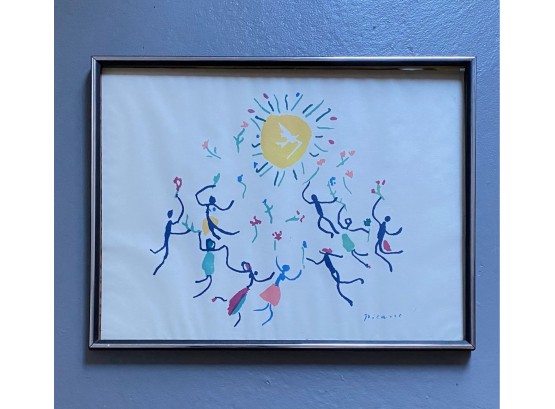 EQ - Picasso Print On Vinyl In Frame ' Ronde Au Soleil'