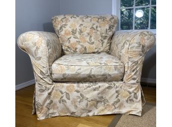 W- Large Comfortable Rolled Arm Floral Lounge Chair From Rum Runner