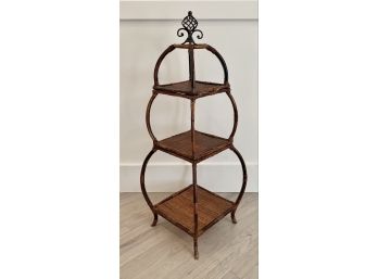 EQ - Free Standing Bamboo And Rattan Etagere Or Open Shelving Storage Unit