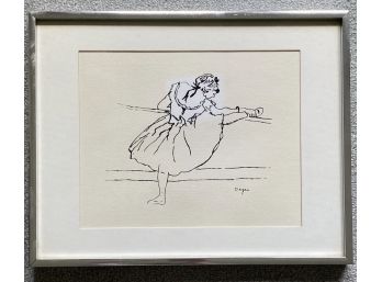 EQ - Small Framed Degas Print Of Ballerina At The Bar