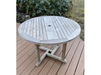 W - 42' Round Teak Outdoor Table From Rum Runner