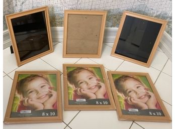 EQ - Six 8 X 10' Simple Wooden Frames, Three Brand New