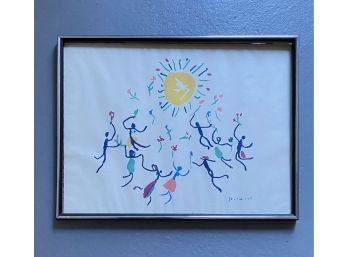 EQ - Picasso Print On Vinyl In Frame ' Ronde Au Soleil'