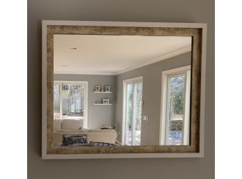 W - White Washed And Wood Tone Mirror