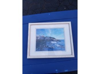 Lighthouse Mountain Picture With Frame