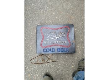 Miller High Life Beer Light Sign