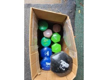 Rubber Coated Weight Set Dumbbells