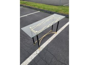 MCM Glass Entryway Table