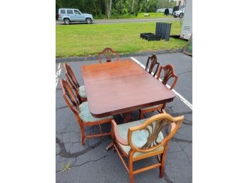 Vintage Wooden Dining Table/chair Set