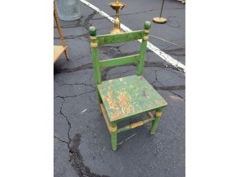 Small Green Wooden Chair