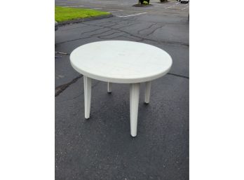 Plastic White Patio Table