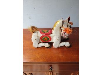Vintage Wooden Horse Marionette