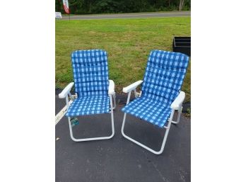 Folding Patio Chairs - Blue