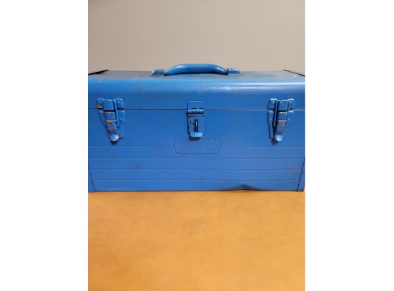Vtg Blue Craftsman Tool Box W/contents
