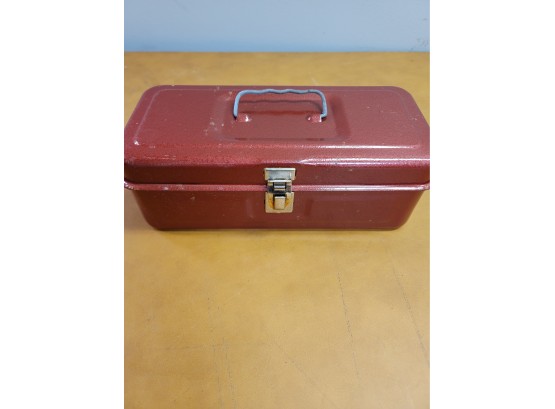 Vtg Red Tool/lunch Box