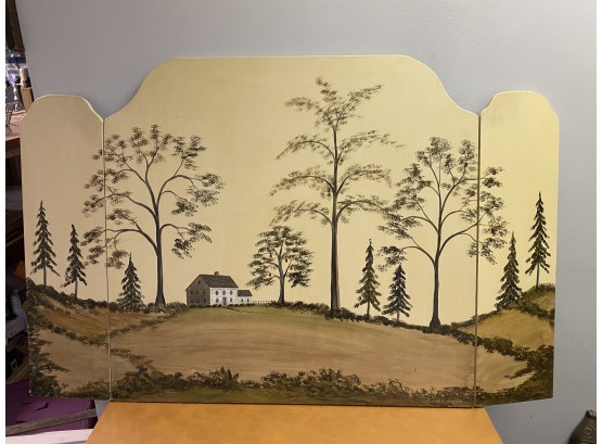 Nice Hand Painted Fireplace Cover