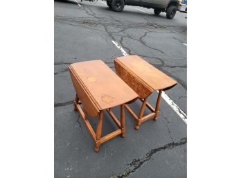 Folding Wooden Side Tables