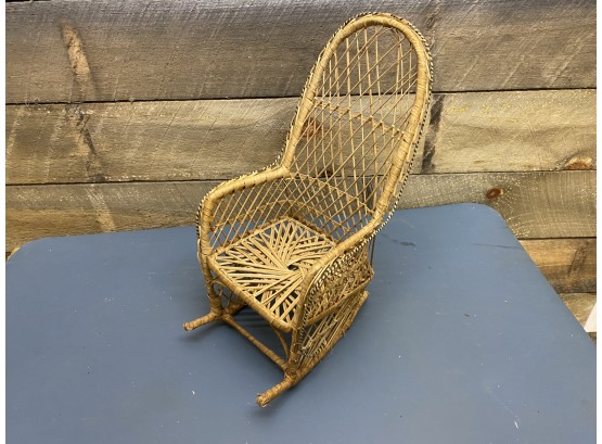 Vintage Wicker Doll Chair