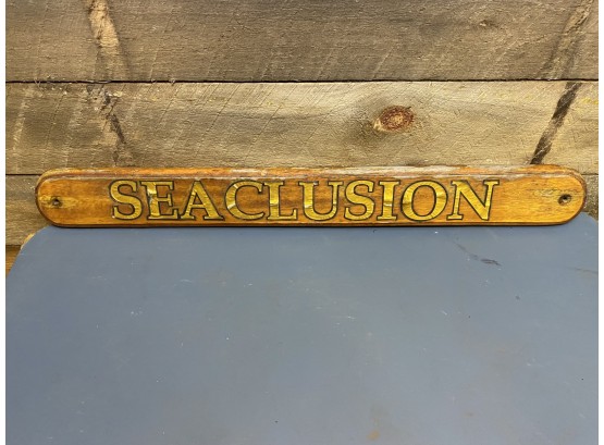 'seaclusion' Boat Sign