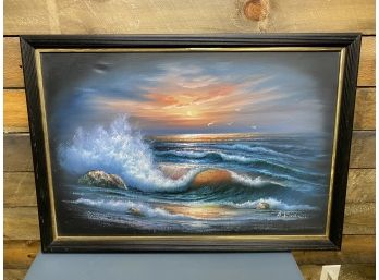 Vtg Ocean Painting