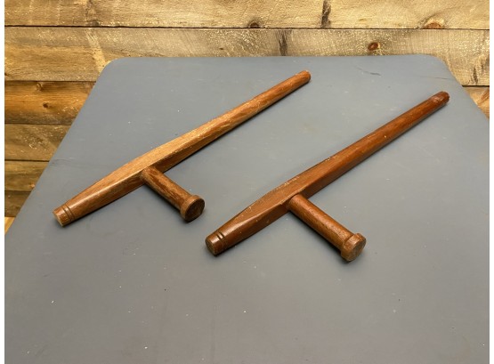 Vintage Wooden Police Batons