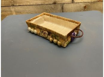 Vintage Woven Basket Tray