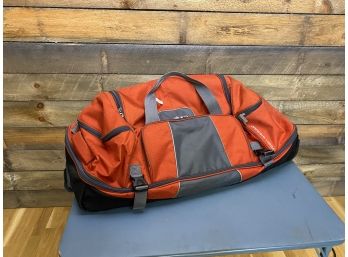 Orange Rolling Duffle Bag
